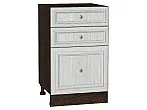 Шкаф нижний с 3-мя ящиками Шале White Dreamline Венге 816*500*480