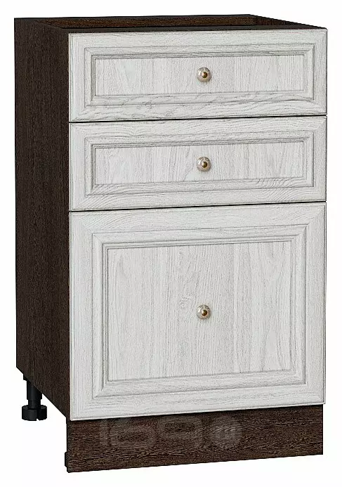 Шкаф нижний с 3-мя ящиками Шале White Dreamline Венге 816*500*480