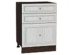Шкаф нижний с 3-мя ящиками Шале White Dreamline Венге 816*600*480