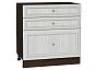 Шкаф нижний с 3-мя ящиками Шале White Dreamline Венге 816*800*480