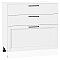Шкаф нижний с 3-мя ящиками Сканди White Silkwood/Белый 816*800*480
