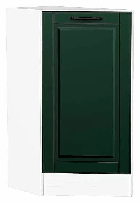 Шкаф нижний торцевой Дублин Special Green/Белый 816*296*552