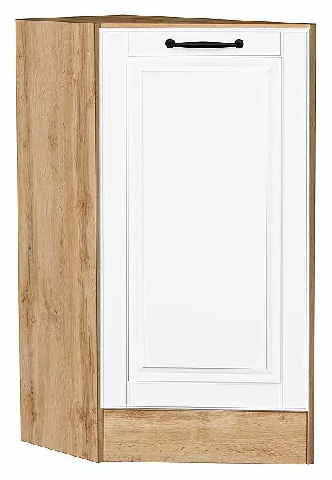 Шкаф нижний торцевой Дублин Special White/Дуб Вотан 816*296*552