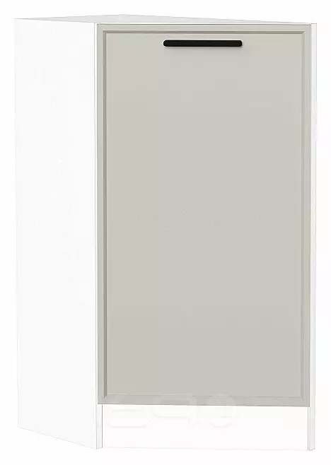 Шкаф нижний торцевой Фрейм Cream Silk Белый 816*296*558