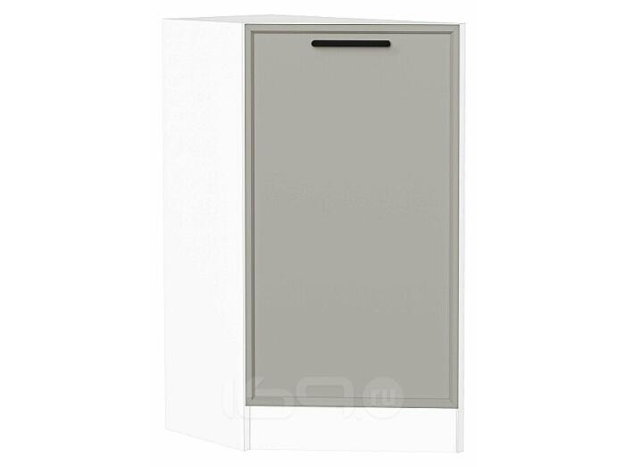 Шкаф нижний торцевой Фрейм Grey Silk Белый 816*296*558