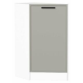 Шкаф нижний торцевой Фрейм Grey Silk Белый 816*296*558