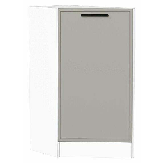 Шкаф нижний торцевой Фрейм Grey Silk Белый 816*296*558