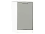 Шкаф нижний торцевой Фрейм Grey Silk Белый 816*296*558