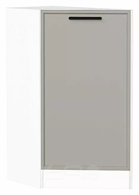 Шкаф нижний торцевой Фрейм Grey Silk Белый 816*296*558