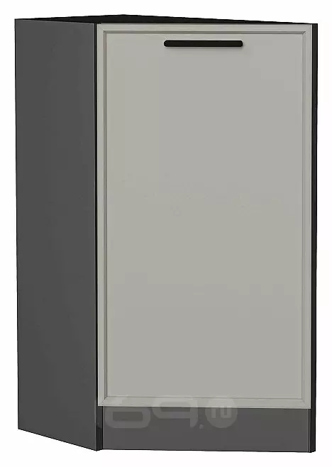 Шкаф нижний торцевой Фрейм Grey Silk Graphite 816*296*558