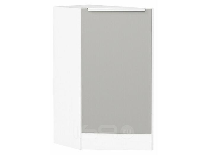 Шкаф нижний торцевой Фьюжн Silky Light Grey  Белый 816*296*554
