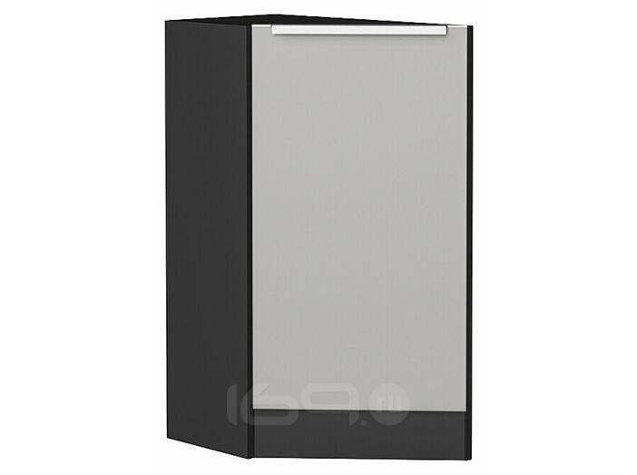 Шкаф нижний торцевой Фьюжн Silky Light Grey  Graphite 816*296*554
