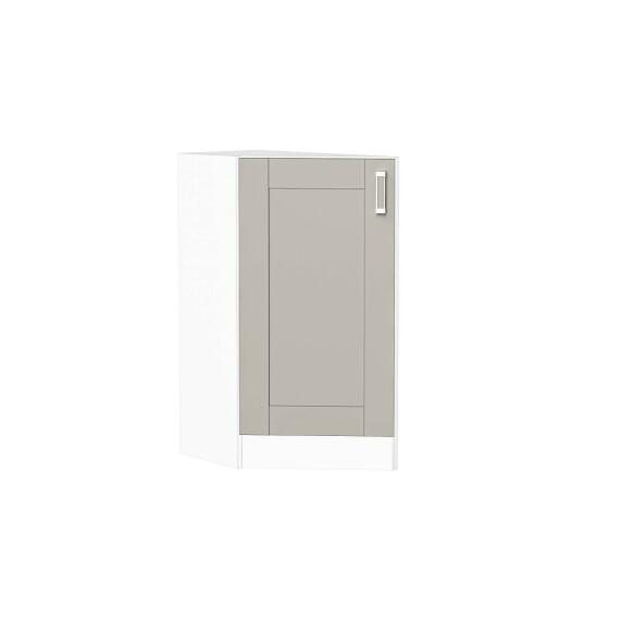 Шкаф нижний торцевой Лофт Grey Silk/Белый 816*296*554