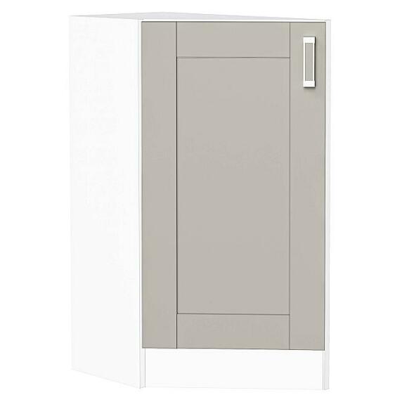 Шкаф нижний торцевой Лофт Grey Silk/Белый 816*296*554