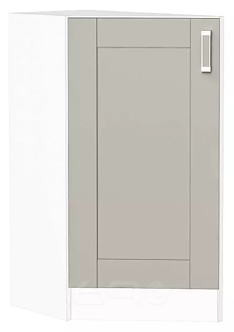 Шкаф нижний торцевой Лофт Grey Silk/Белый 816*296*554