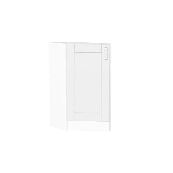 Шкаф нижний торцевой Лофт White Silk/Белый 816*296*554