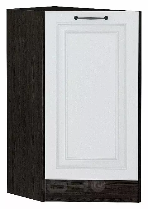Шкаф нижний торцевой Ницца Blanco/Graphite 816*296*552