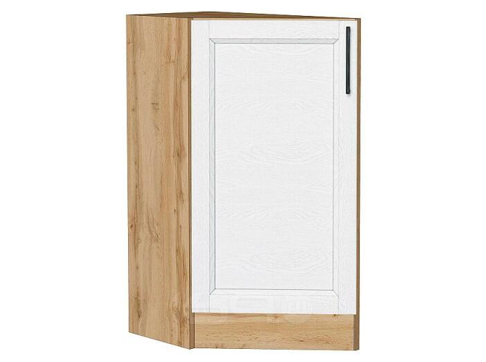 Шкаф нижний торцевой Сканди White Silkwood/Дуб Вотан 816*296*554