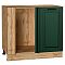 Шкаф нижний угловой Дублин Special Green/Дуб Вотан 816*890*478