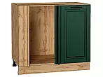 Шкаф нижний угловой Дублин Special Green/Дуб Вотан 816*890*478