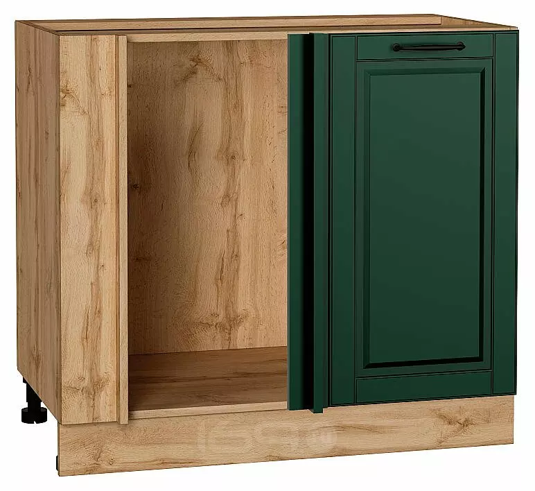 Шкаф нижний угловой Дублин Special Green/Дуб Вотан 816*890*478