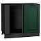 Шкаф нижний угловой Дублин Special Green/Graphite 816*890*478