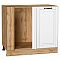 Шкаф нижний угловой Дублин Special White/Дуб Вотан 816*890*478