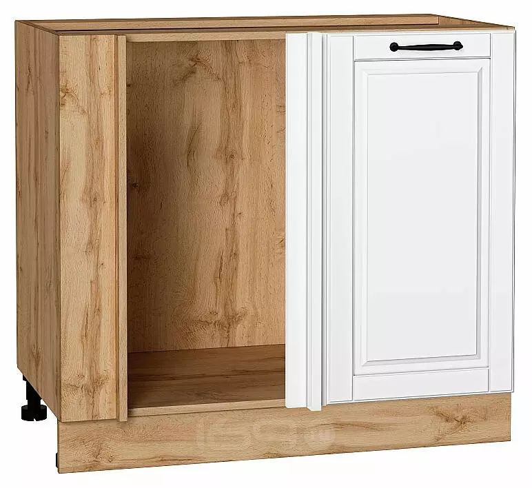 Шкаф нижний угловой Дублин Special White/Дуб Вотан 816*890*478