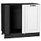 Шкаф нижний угловой Дублин Special White/Graphite 816*890*478