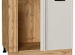 Шкаф нижний угловой Фрейм Cream Silk Дуб Вотан 816*890*484