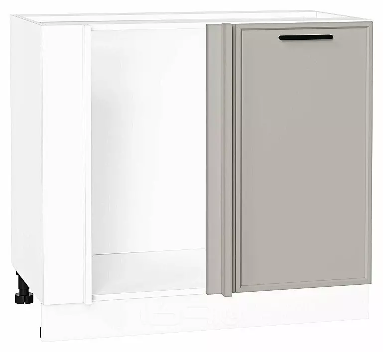 Шкаф нижний угловой Фрейм Grey Silk Белый 816*890*484