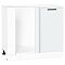 Шкаф нижний угловой Фрейм White Silk Белый 816*890*484