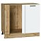 Шкаф нижний угловой Фрейм White Silk Дуб Вотан 816*890*484