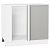 Шкаф нижний угловой Фьюжн Silky Light Grey Белый 816*890*480