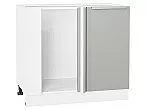 Шкаф нижний угловой Фьюжн Silky Light Grey Белый 816*890*480