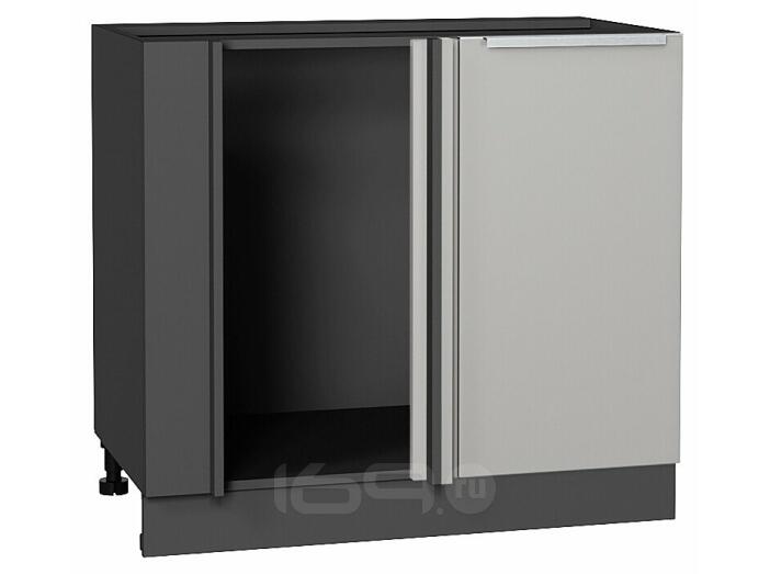 Шкаф нижний угловой Фьюжн Silky Light Grey  Graphite 816*890*480