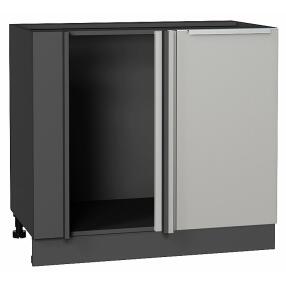 Шкаф нижний угловой Фьюжн Silky Light Grey  Graphite 816*890*480
