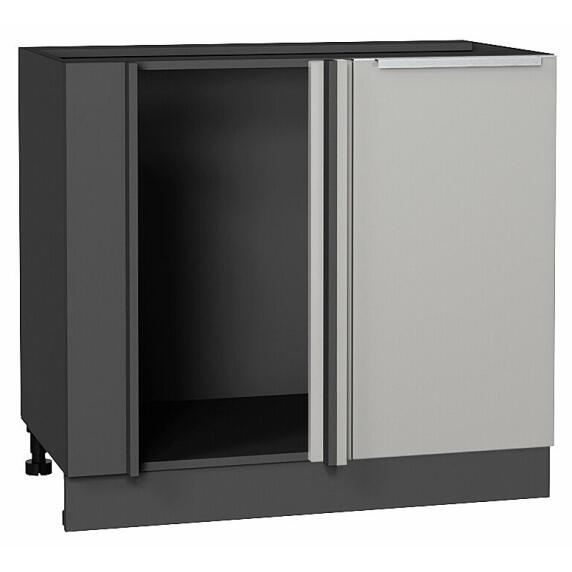 Шкаф нижний угловой Фьюжн Silky Light Grey  Graphite 816*890*480