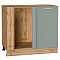 Шкаф нижний угловой Квадро Аквамарин/Дуб Вотан 816*890*481