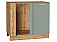 Шкаф нижний угловой Квадро Аквамарин/Дуб Вотан 816*890*481
