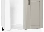 Шкаф нижний угловой Лофт Grey Silk/Белый 816*890*480