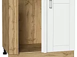 Шкаф нижний угловой Лофт White Silk/Дуб Вотан 816*890*480