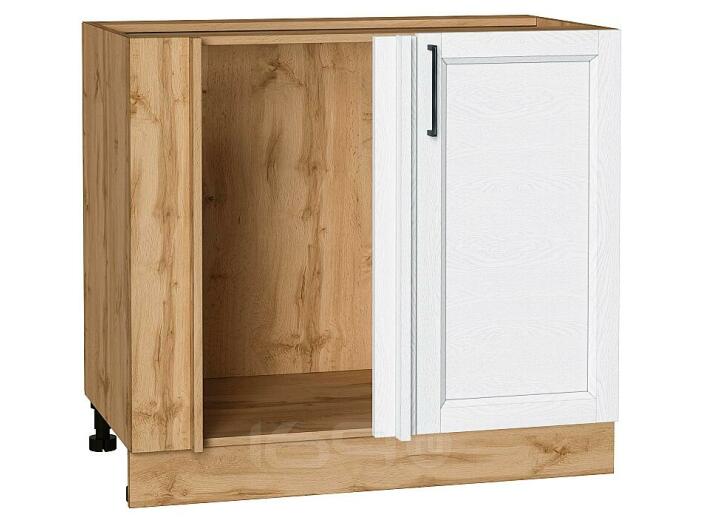 Шкаф нижний угловой Сканди White Silkwood/Дуб Вотан 816*890*480