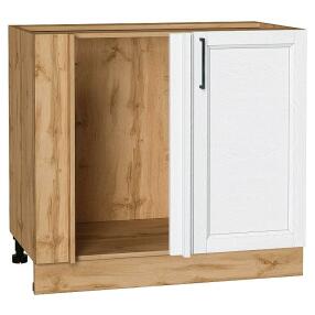 Шкаф нижний угловой Сканди White Silkwood/Дуб Вотан 816*890*480