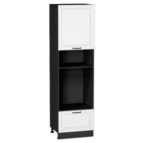 Шкаф пенал с 1-ой дверцей и ящиком под технику Дублин Special White/Graphite 2132*600*574