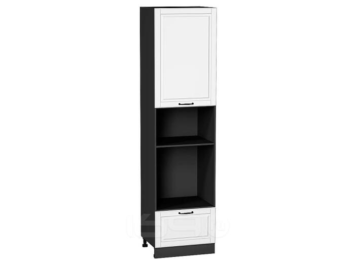 Шкаф пенал с 1-ой дверцей и ящиком под технику Дублин Special White/Graphite 2336*600*574