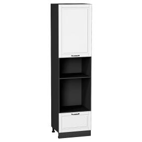 Шкаф пенал с 1-ой дверцей и ящиком под технику Дублин Special White/Graphite 2336*600*574