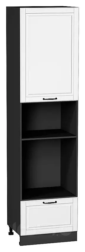 Шкаф пенал с 1-ой дверцей и ящиком под технику Дублин Special White/Graphite 2336*600*574