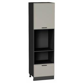Шкаф пенал с 1-ой дверцей и ящиком под технику Фрейм Grey Silk Graphite 2132*600*580