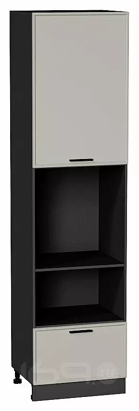 Шкаф пенал с 1-ой дверцей и ящиком под технику Фрейм Grey Silk Graphite 2336*600*580